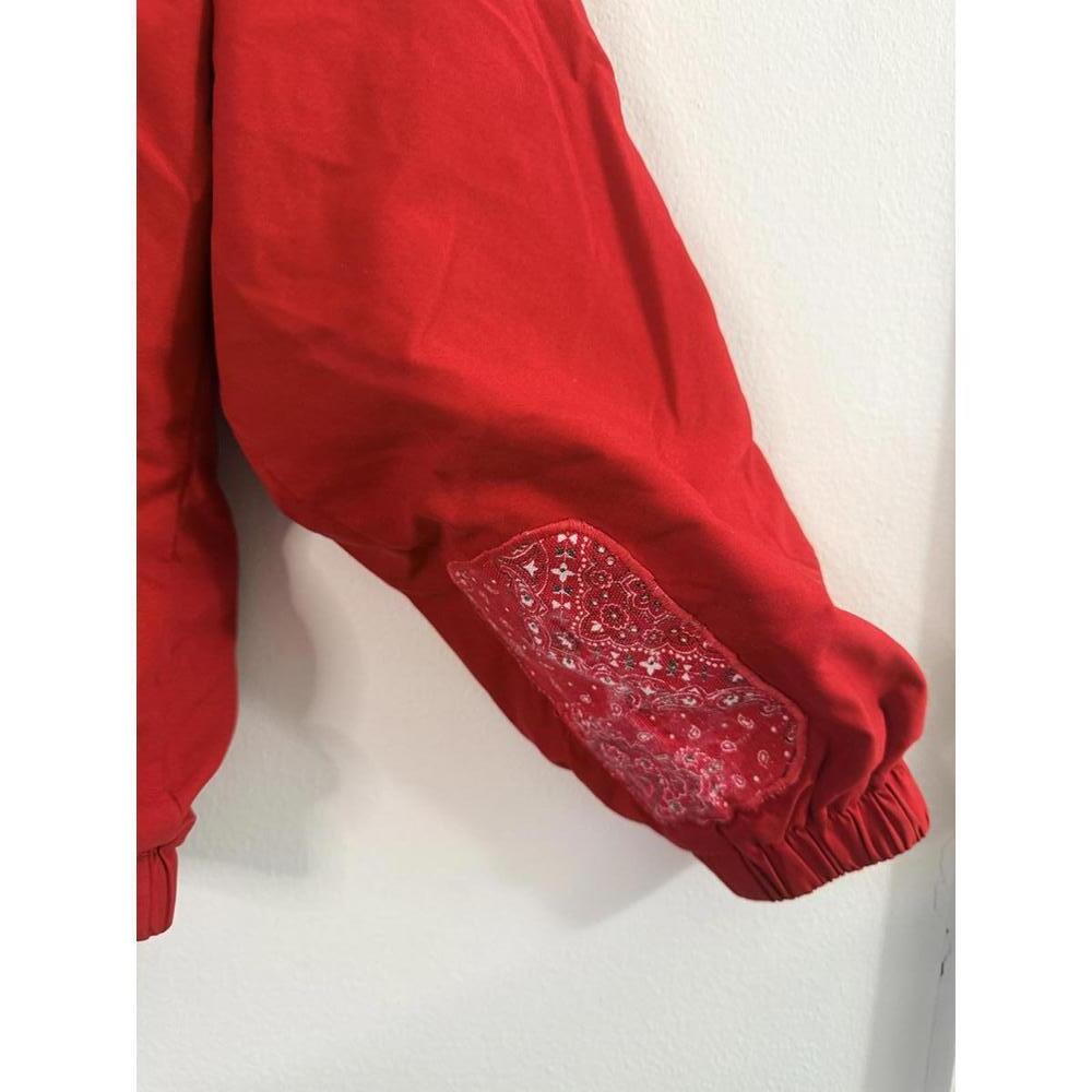 Vintage Teddi Red Windbreaker Jacket Women’s M 80/90s Embroidered Quilted Zip Up - Picture 7 of 8